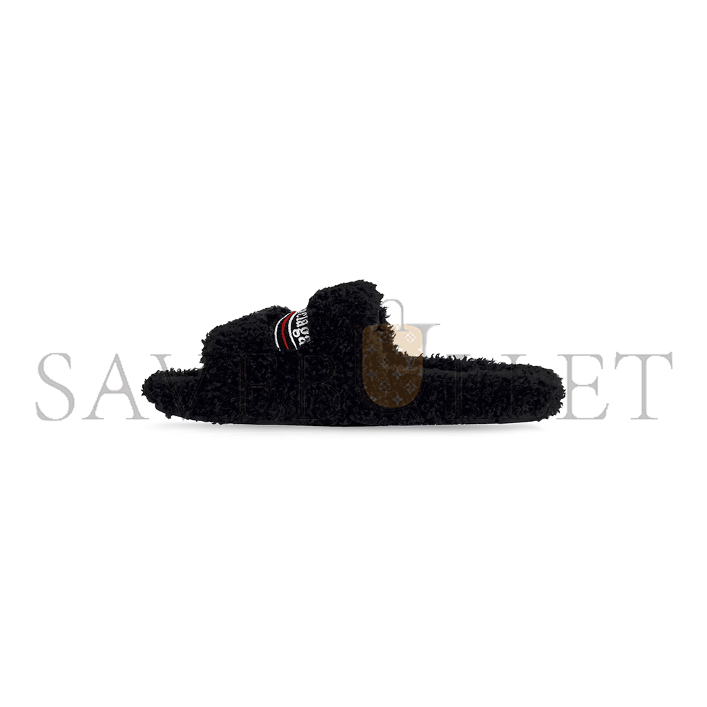 BALENCIAGA WOMEN'S FURRY SLIDE SANDAL 654261W2DO11096 BALENCIAGA WOMEN'S FURRY SLIDE SANDAL 654261W2DO11096